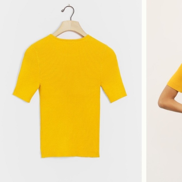 Anthropologie NWT  Maeve Josefa Ribbed Tee Size XS - Picture 3 of 16